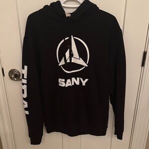 SANY Tidal Tractor Black Hoodie for Men, size M